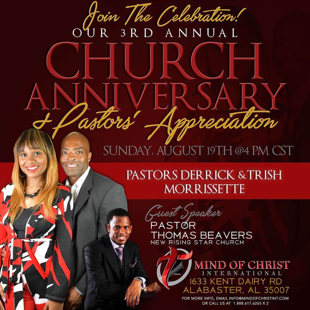 church anniversary celebration flyer